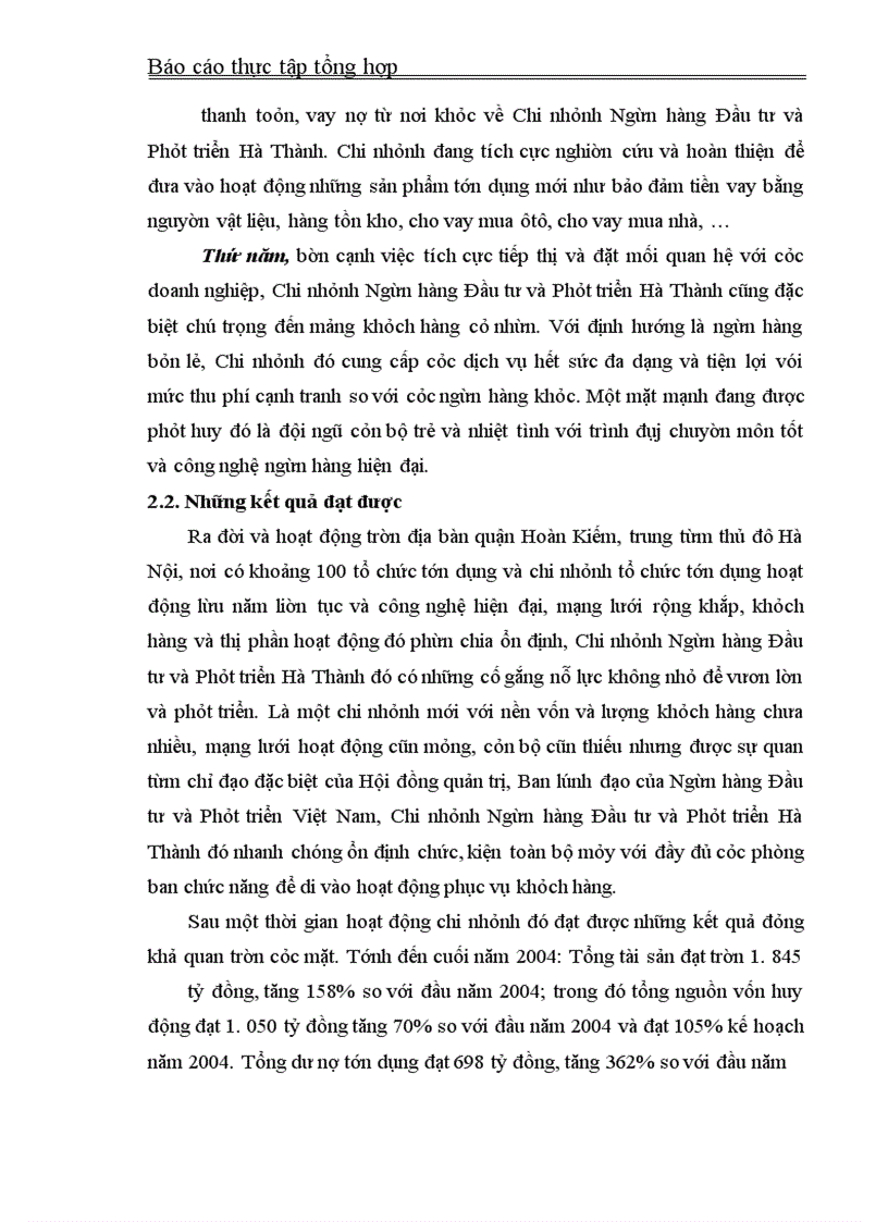 image for page Giải pháp nhằm phát triển tốt hơn hoạt động của BIDV Hà Thành