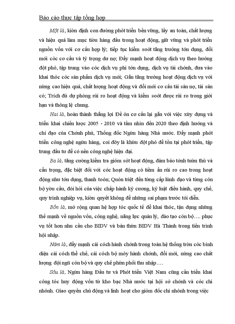 image for page Giải pháp nhằm phát triển tốt hơn hoạt động của BIDV Hà Thành