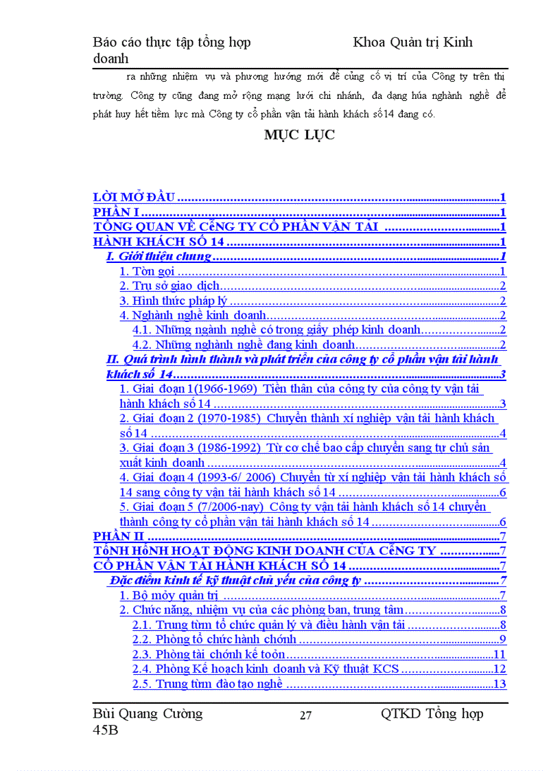 image for page Hoạt động kinh doanh của Công ty cổ phần vận tải hành khách số 14