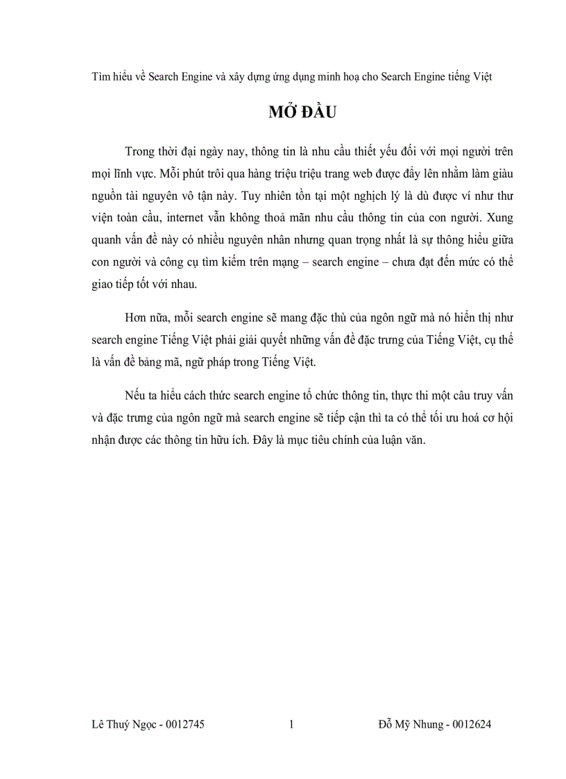 image for page Tìm hiểu về Search Engine và xây dựng ứng dụng minh hoạ cho Search Engine tiếng Việt