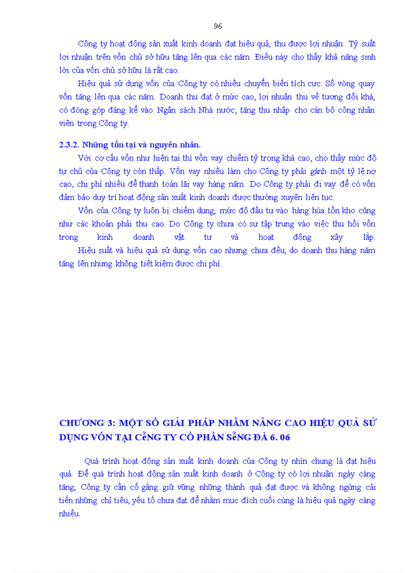 image for page Một số giải pháp nhằm nâng cao hiệu quả sử dụng vốn tại công ty cổ phần sông đà