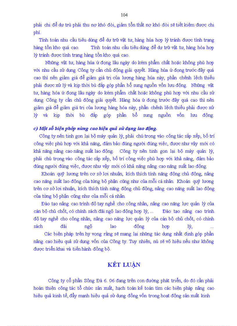 image for page Một số giải pháp nhằm nâng cao hiệu quả sử dụng vốn tại công ty cổ phần sông đà