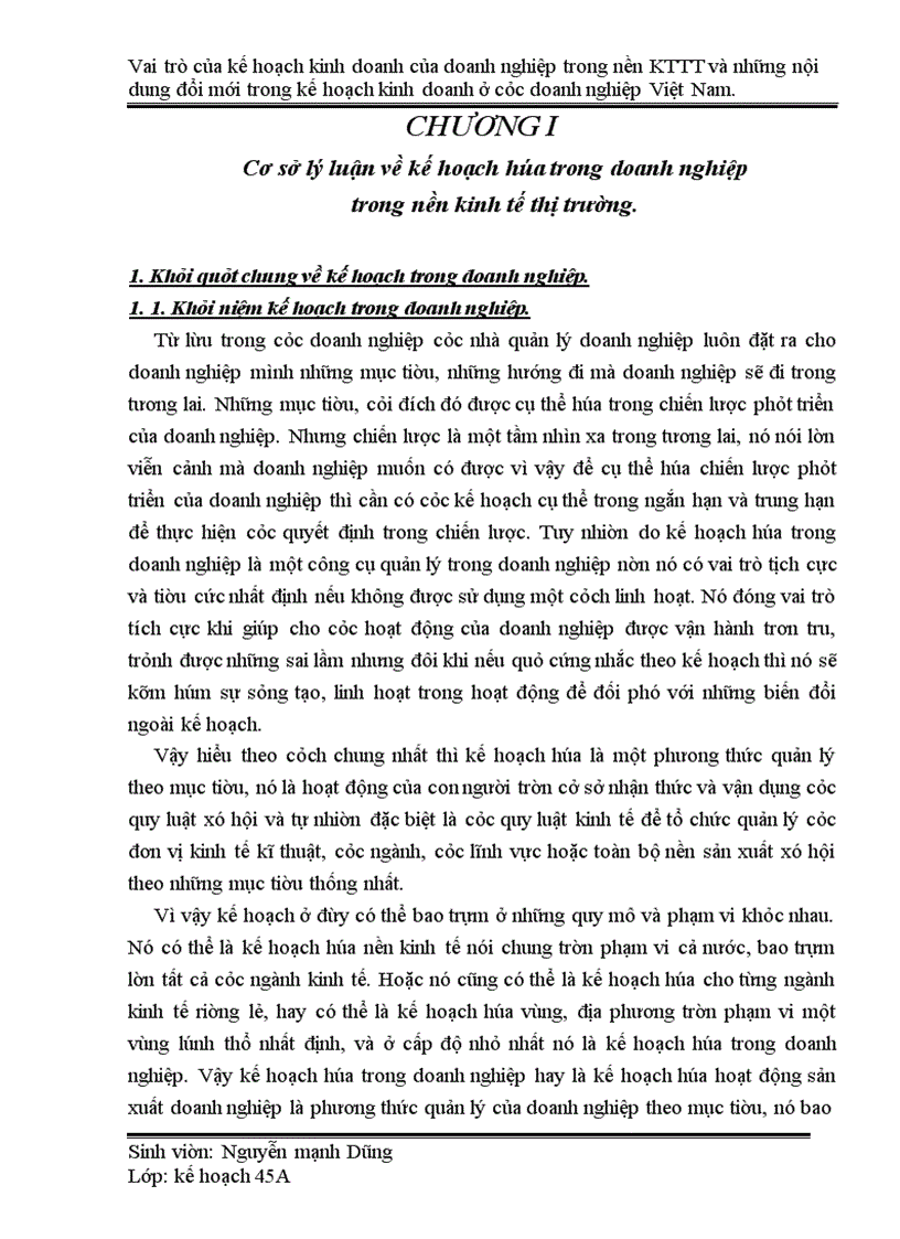 image for page Vai trò của kế hoạch kinh doanh của doanh nghiệp trong nền kinh tế thị trường