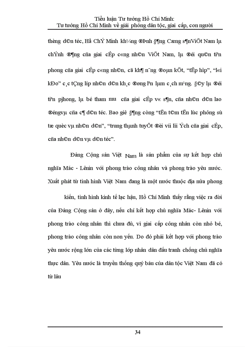 image for page Tiểu luận Tư tưởng Hồ Chí Minh: Tư tưởng Hồ Chí Minh về giải phóng dân tộc, giai cấp, con người