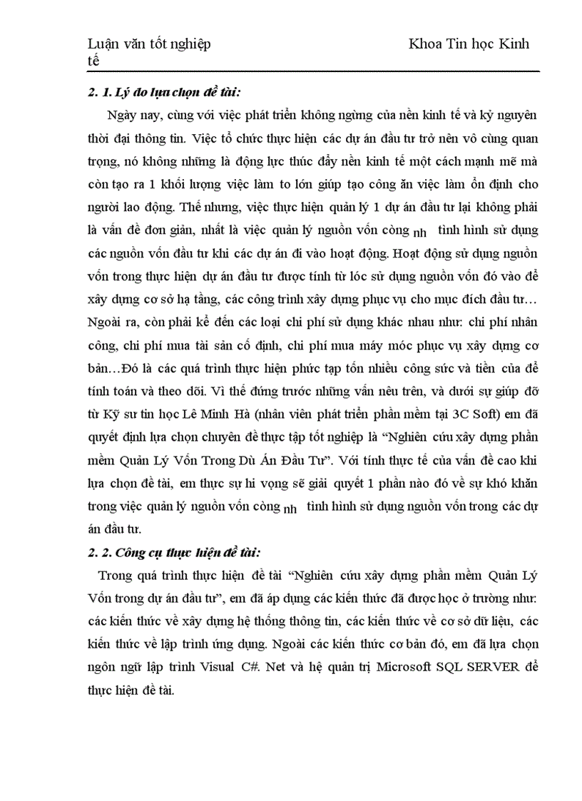 image for page Nghiên cứu xây dựng phần mềm quản lý vốn trong dự án đầu tư