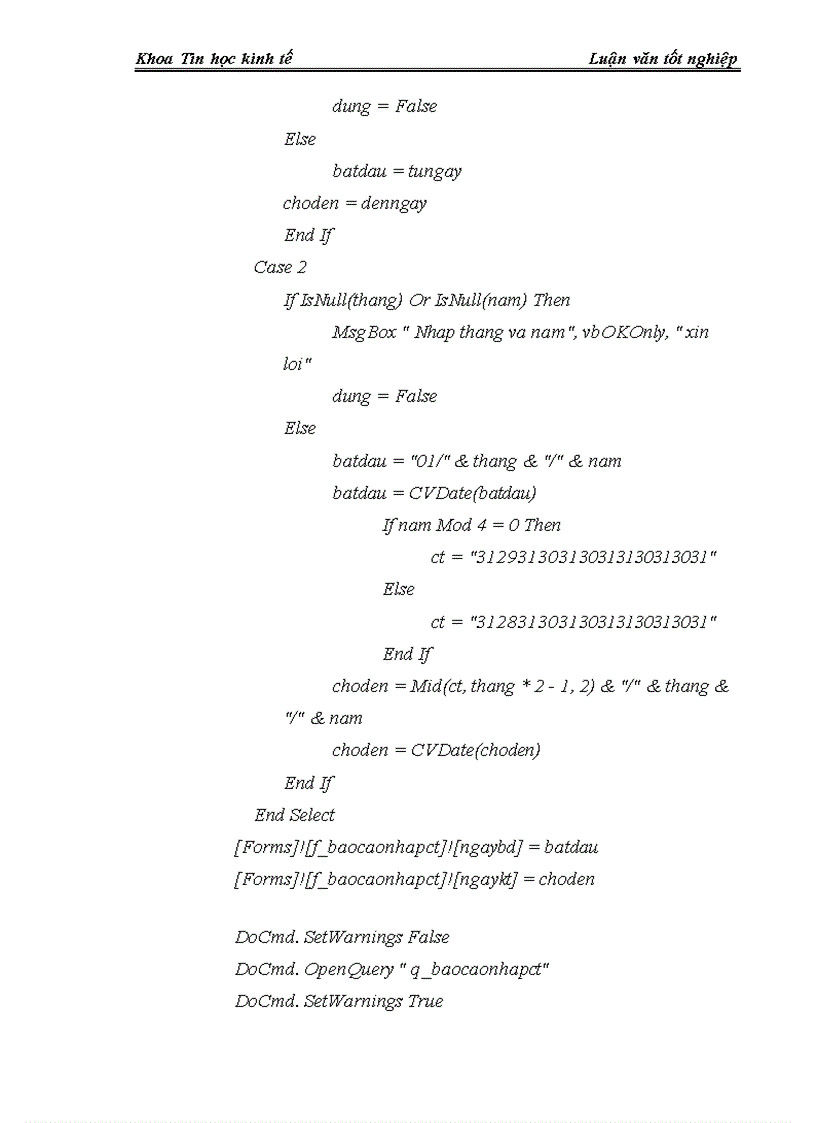 image for page Phân tích và thiết kế chương trình quản lý vật tư thiết bị tại công ty cổ phần LILAMA Hà Nội