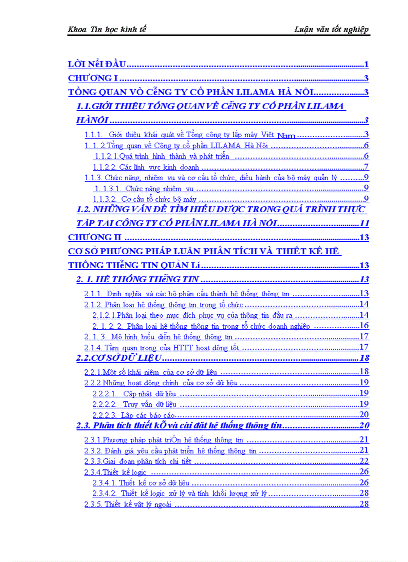 image for page Phân tích và thiết kế chương trình quản lý vật tư thiết bị tại công ty cổ phần LILAMA Hà Nội