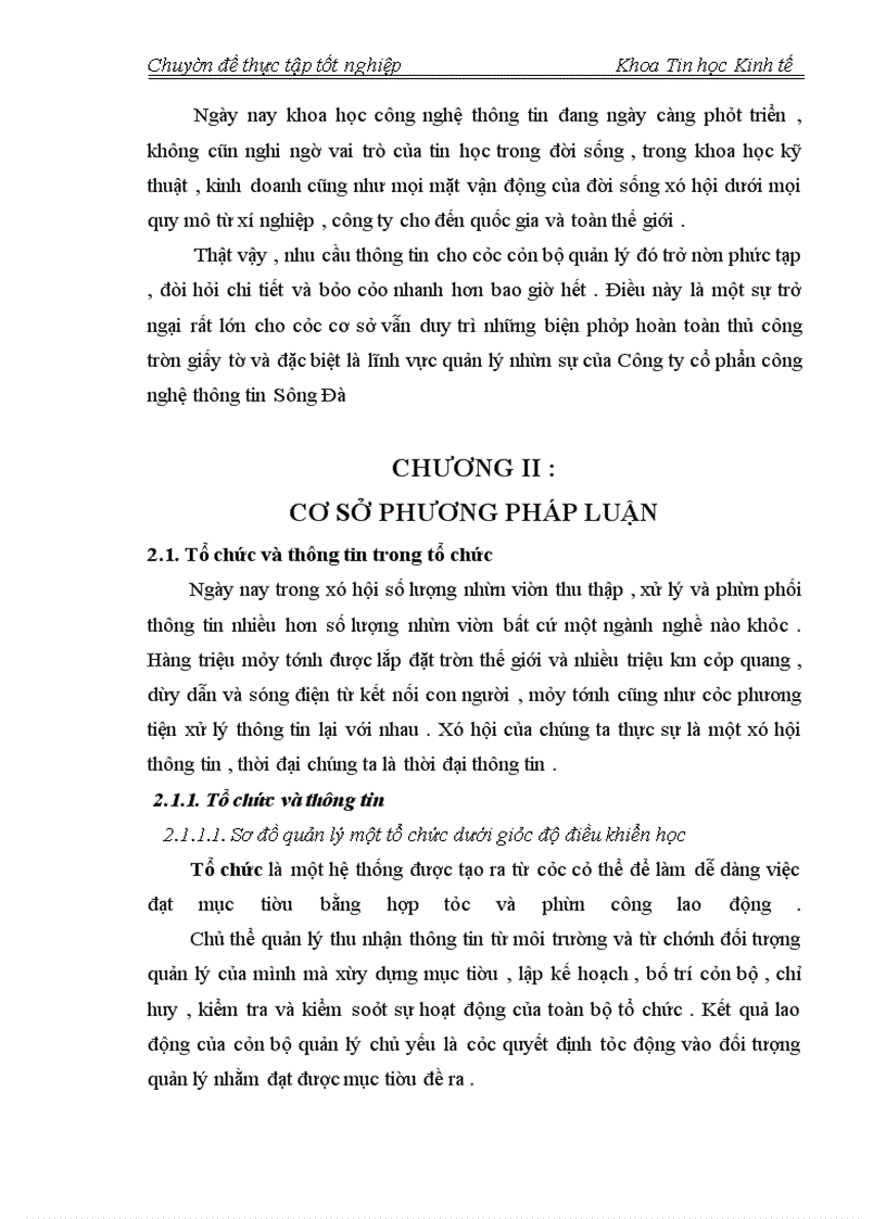 image for page Phân tích thiết kế hệ thống thông tin quản lý nhân sự tại công ty cổ phần công nghệ thông tin sông đà