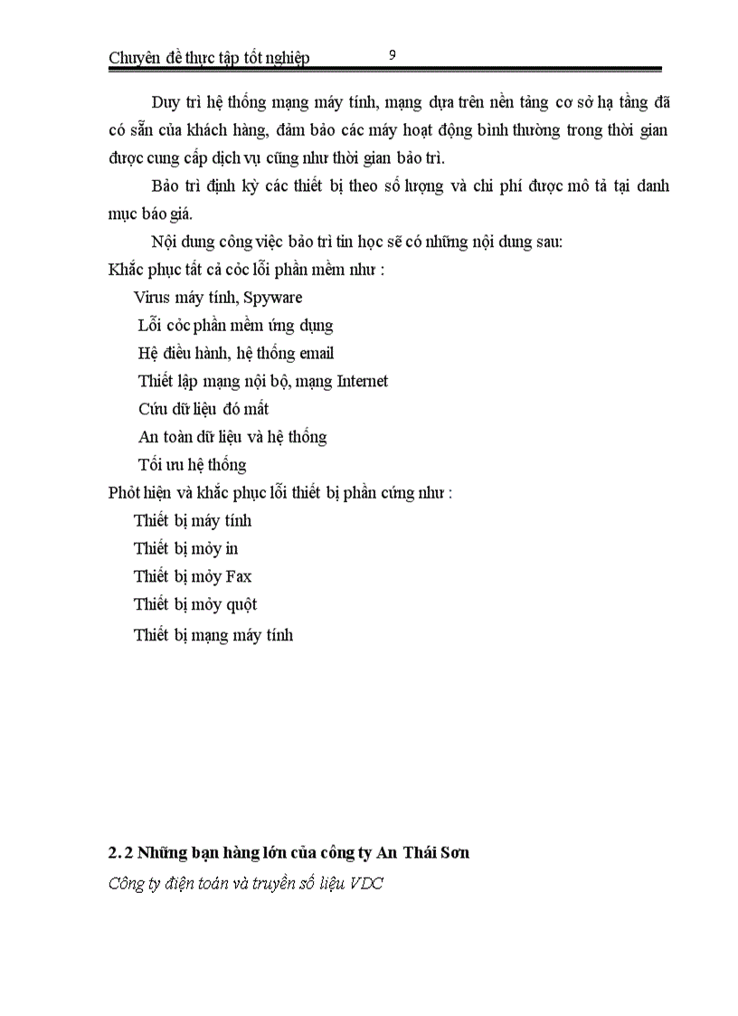 image for page Phân tích và thiết kế hệ thống thông tin quản lý dịch vụ bảo trì tin học An Thái Sơn