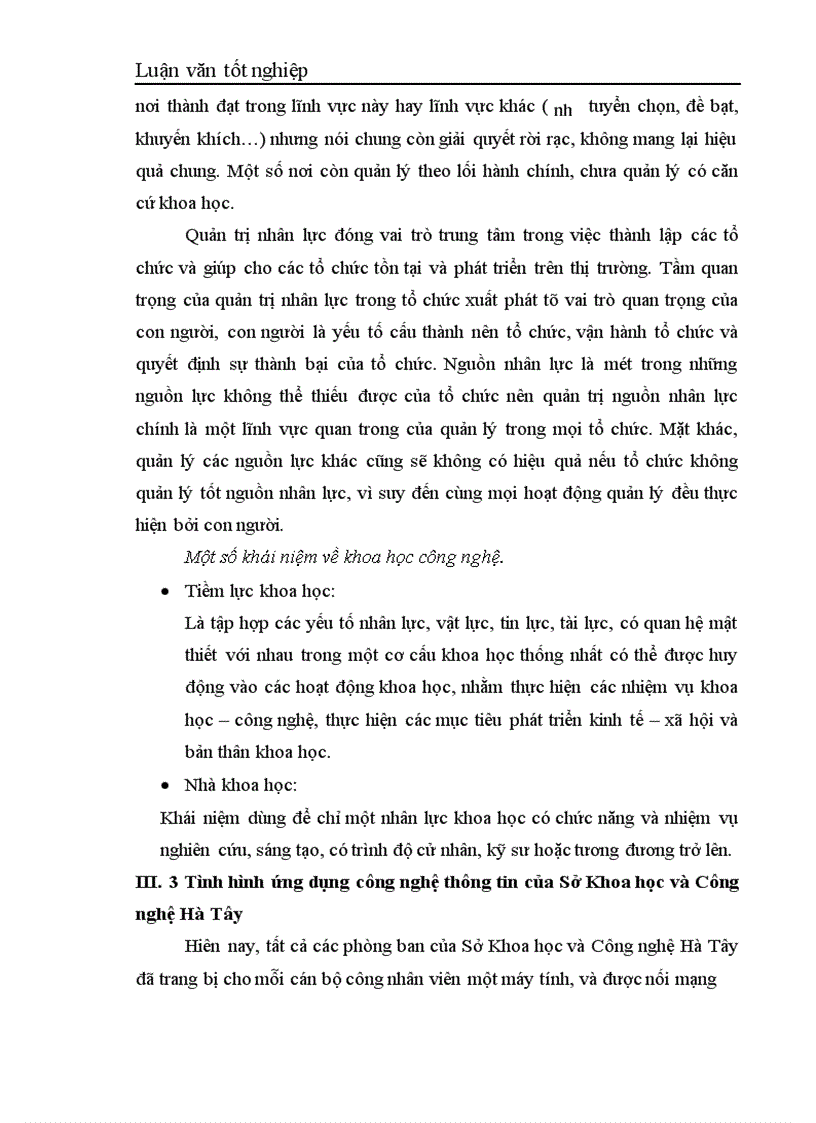 image for page Phát triển phần mềm quản lý nguồn nhân lực khoa học công nghệ của tỉnh Hà Tây