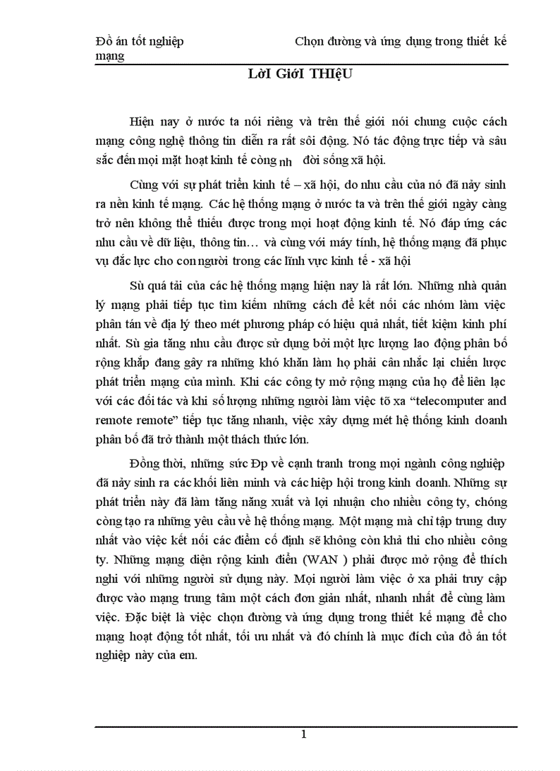 image for page Chọn đường và ứng dụng trong thiết kế mạng