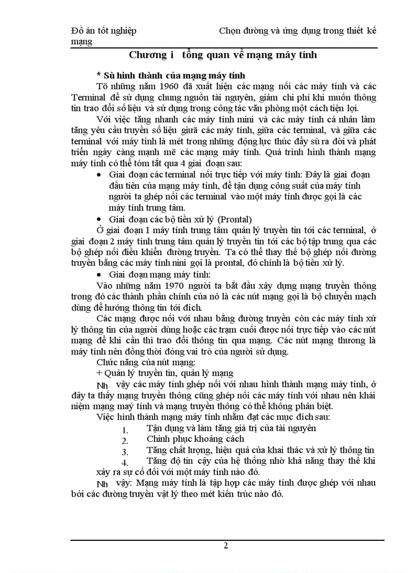 image for page Chọn đường và ứng dụng trong thiết kế mạng