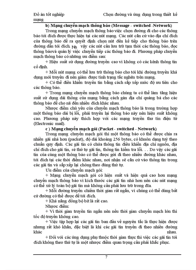 image for page Chọn đường và ứng dụng trong thiết kế mạng