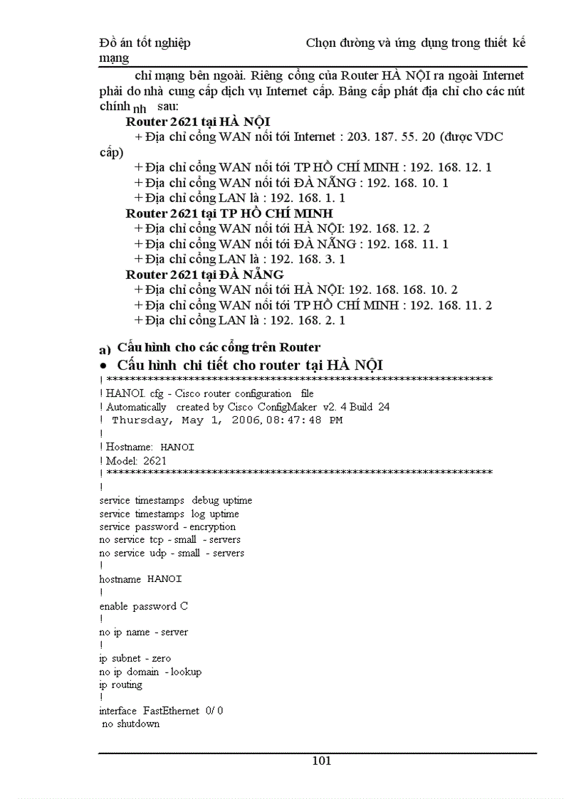 image for page Chọn đường và ứng dụng trong thiết kế mạng