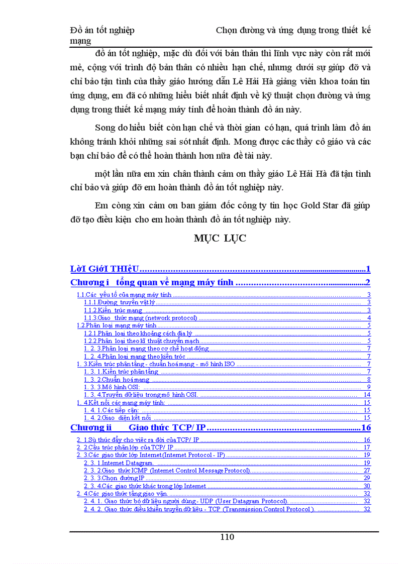 image for page Chọn đường và ứng dụng trong thiết kế mạng