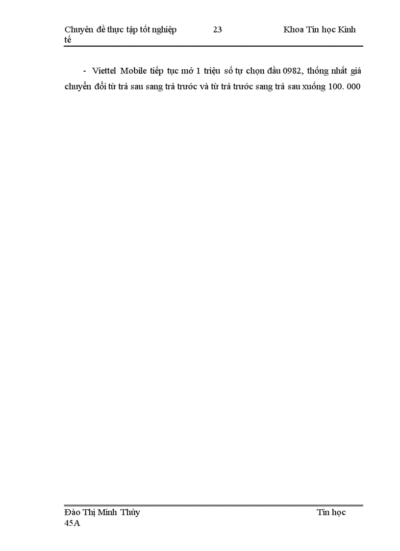 image for page Xây dựng Hệ thống thông tin quản lý bán hàng tại Trung tâm Kinh doanh Di động Viettel