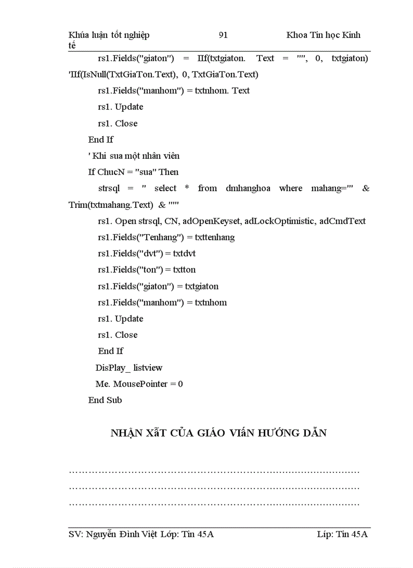image for page Phân tích thiết kế hệ thống thông tin quản lý kho tại công ty TNHH thương mại và sản xuất Tiến Phát