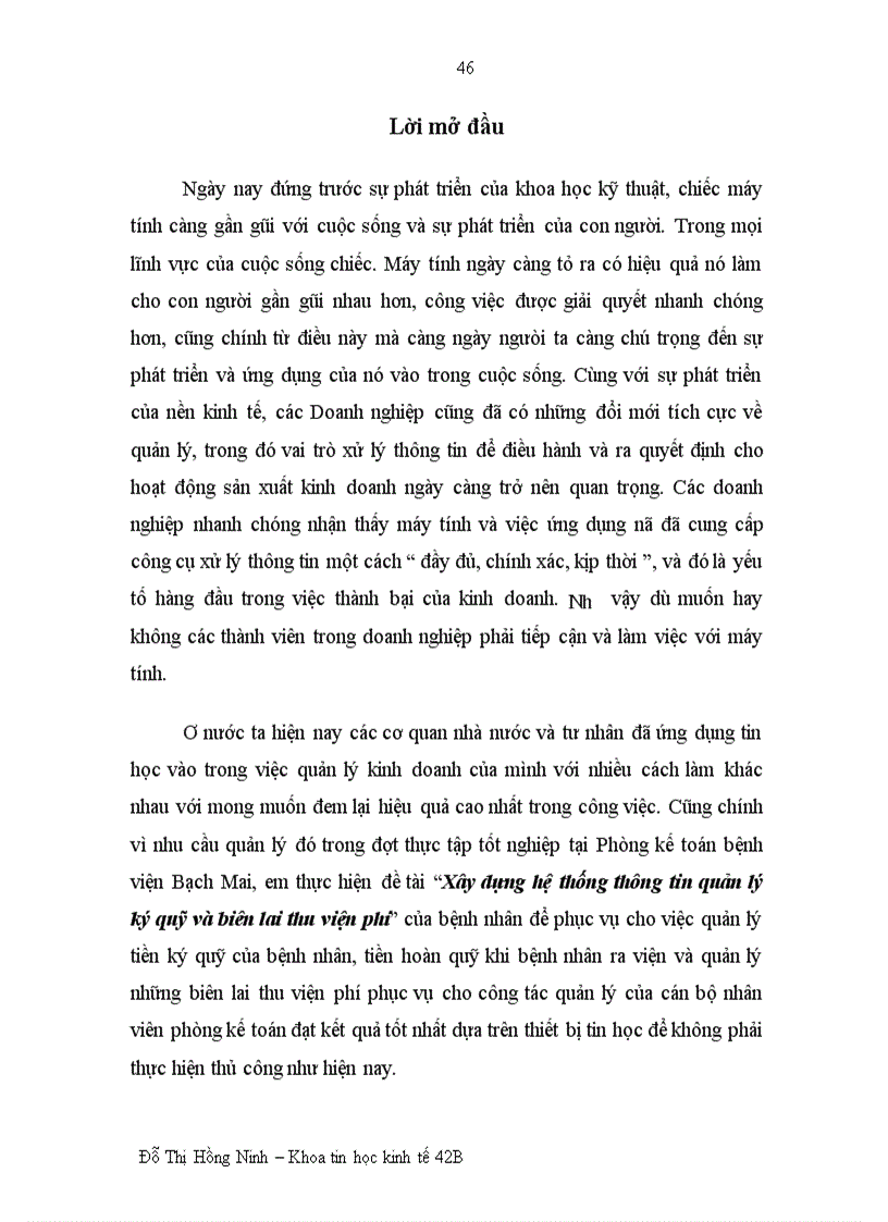 image for page Xây dựng hệ thống thông tin quản lý ký quỹ và biên lai thu viện phí