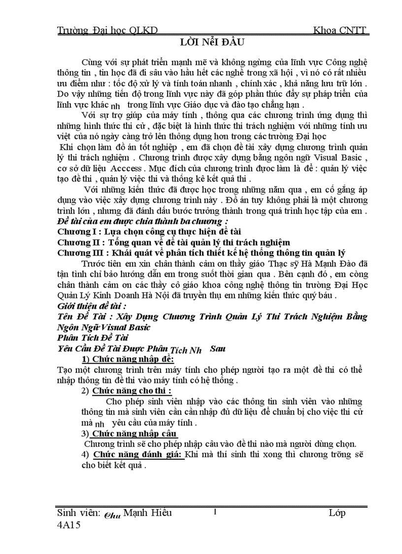 image for page Xây Dựng Chương Trình Quản Lý Thi Trách Nghiệm Bằng Ngôn Ngữ Visual Basic