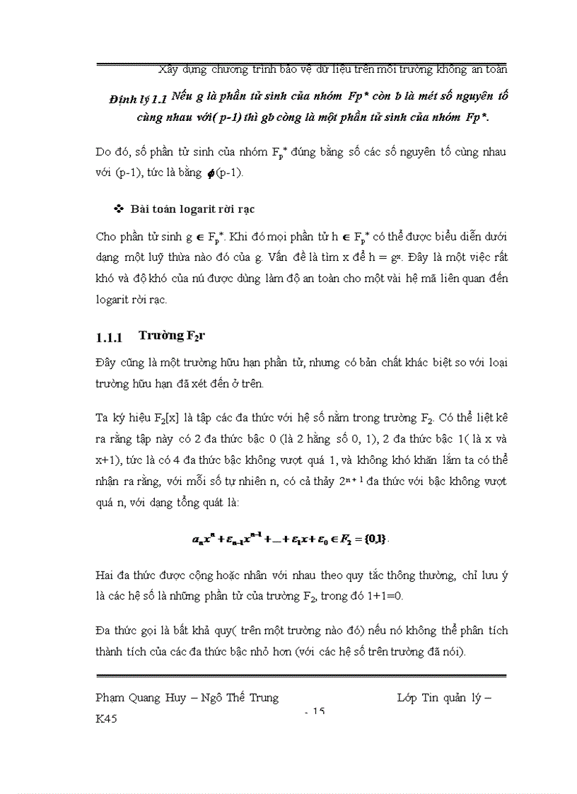 image for page Xây dựng chương trình bảo vệ dữ liệu trên môi trường không an toàn
