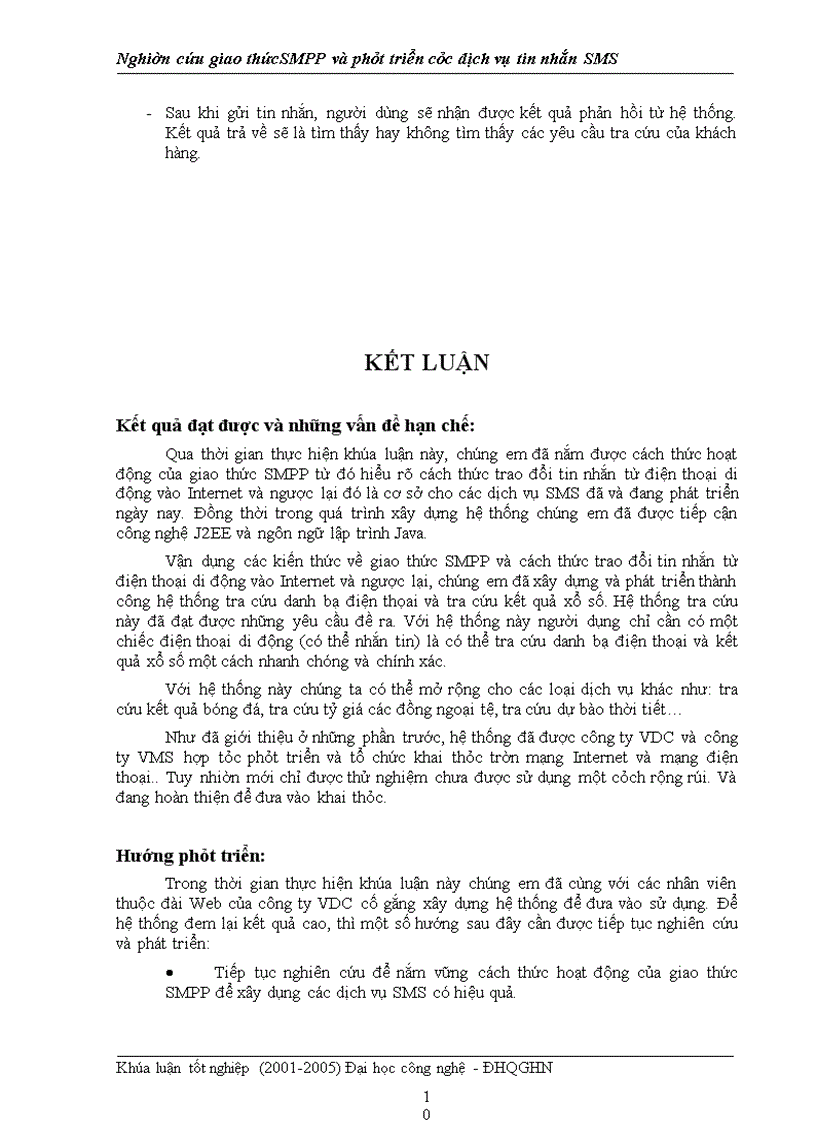 image for page Nghiên cứu giao thức SMPP và phát triển các dịch vụ tin nhắn SMS