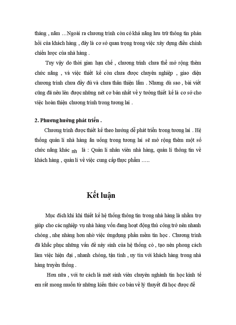 image for page Phân tích và thiết kế hệ thống thông tin trong nhà hàng