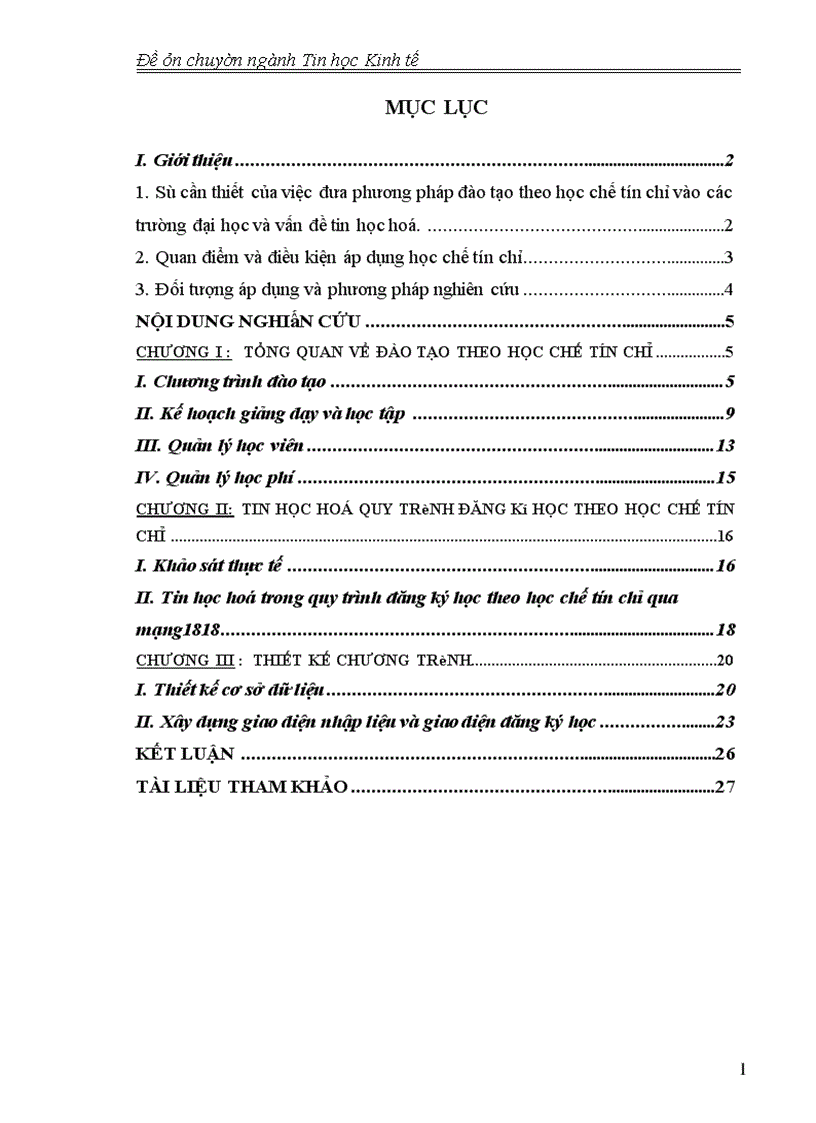 image for page Tin học hoá quy trình đăng kí học theo học chế tín chỉ