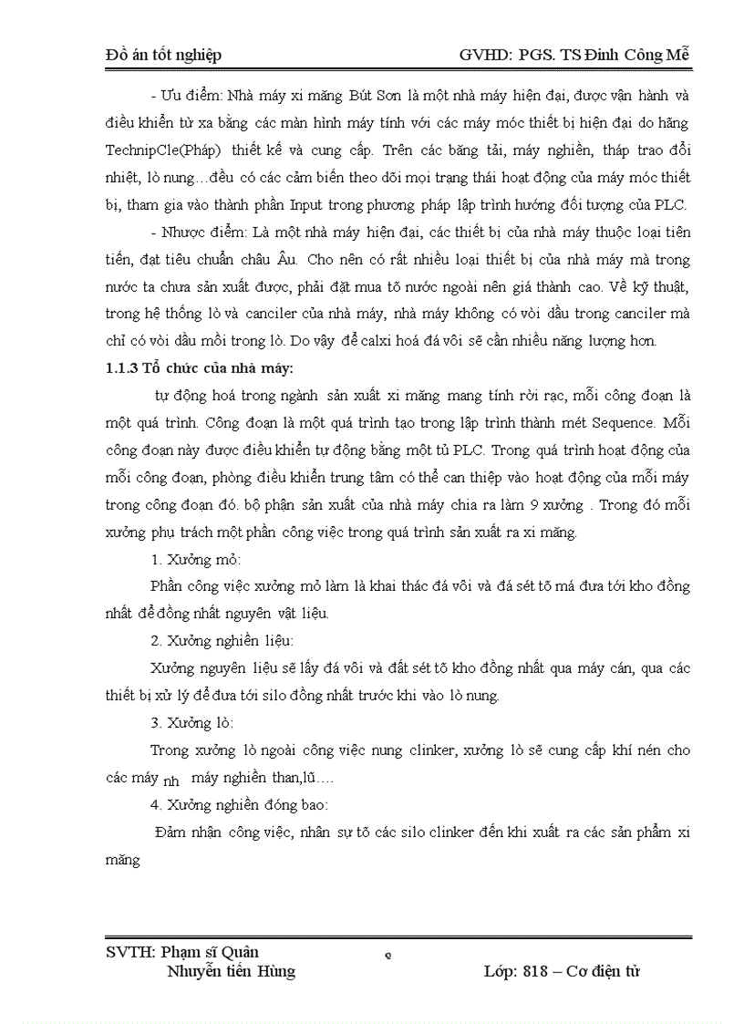 image for page Thiết kế điều khiển tự động dây chuyền đóng bao nhà máy xi măng Bút Sơn