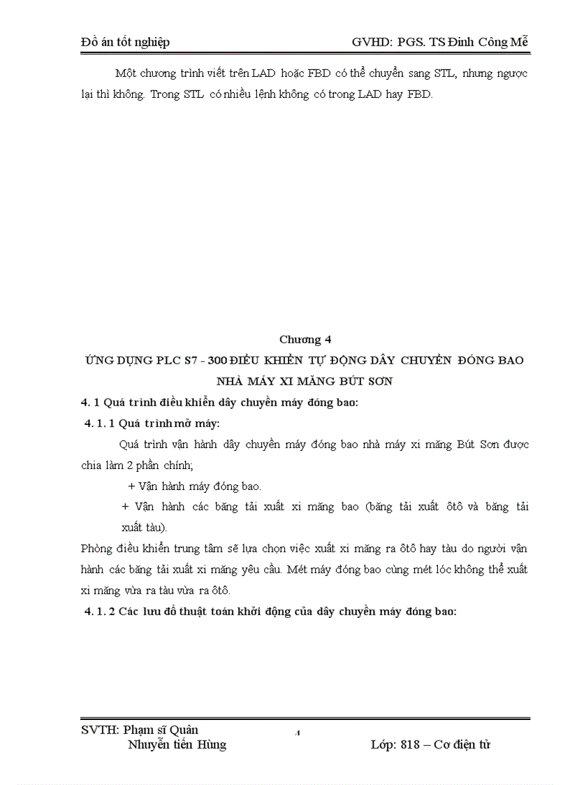 image for page Thiết kế điều khiển tự động dây chuyền đóng bao nhà máy xi măng Bút Sơn