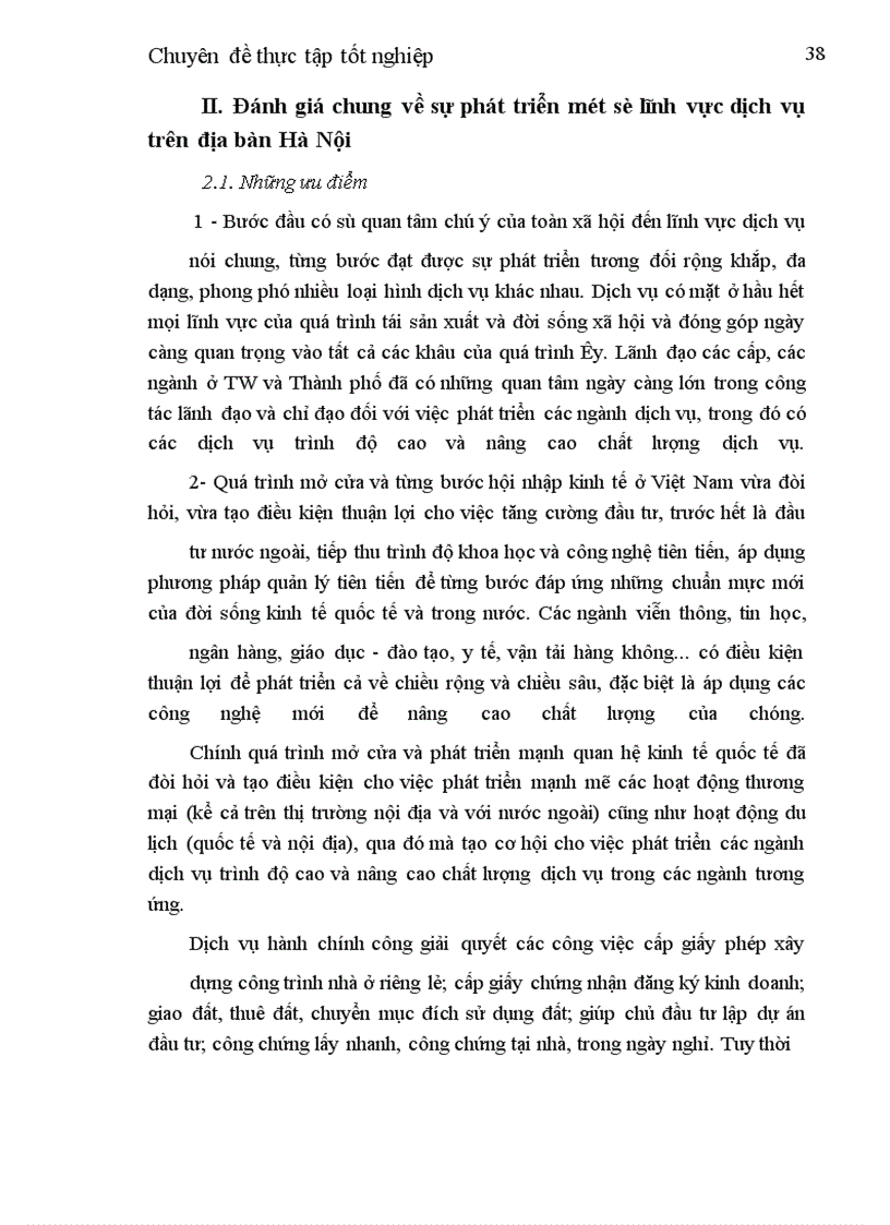 image for page Phát triển các dịch vụ chất lượng cao, trình độ cao ở Hà Nội