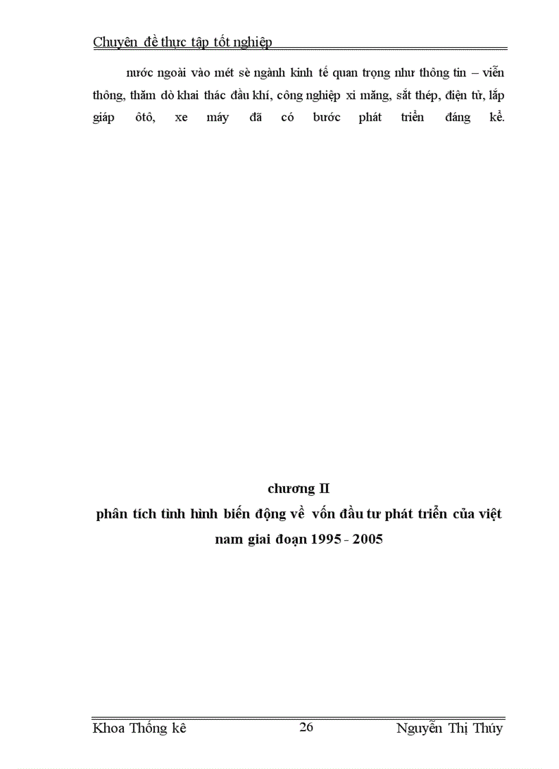 image for page Vận dụng một số phương pháp thống kê để phân tích tình hình biến động về vốn đầu tư phát triển của Việt Nam giai đoạn 1995-2005