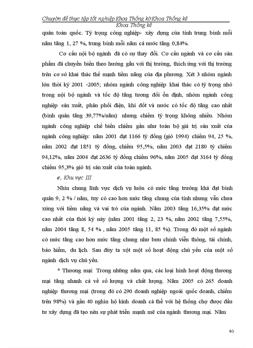image for page Phân tích tình hình kinh tế xã hội Thái Bình giai đoạn 2001- 2005 và dự báo đến năm 2010