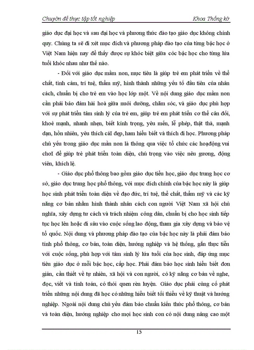 image for page Nghiên cứu thống kê tình hình giáo dục đào tạo Đại học chính quy tại trường Đại học Kinh tế quốc dân thời kỳ 1995 - 2004