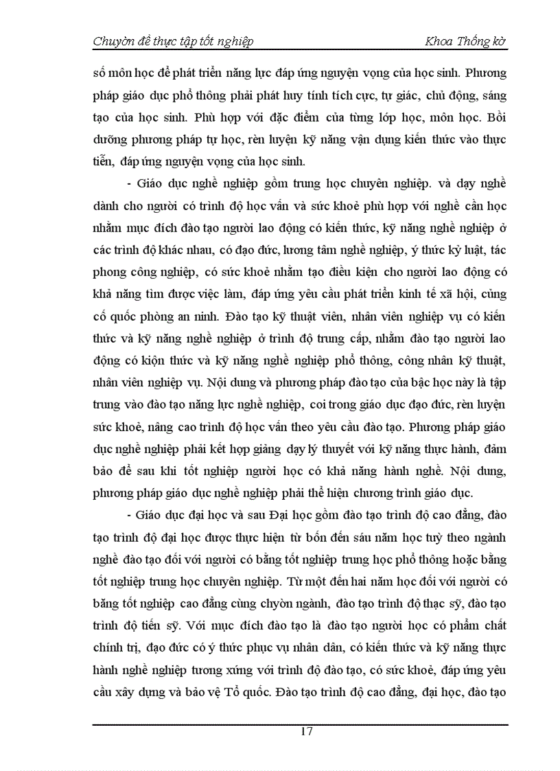 image for page Nghiên cứu thống kê tình hình giáo dục đào tạo Đại học chính quy tại trường Đại học Kinh tế quốc dân thời kỳ 1995 - 2004