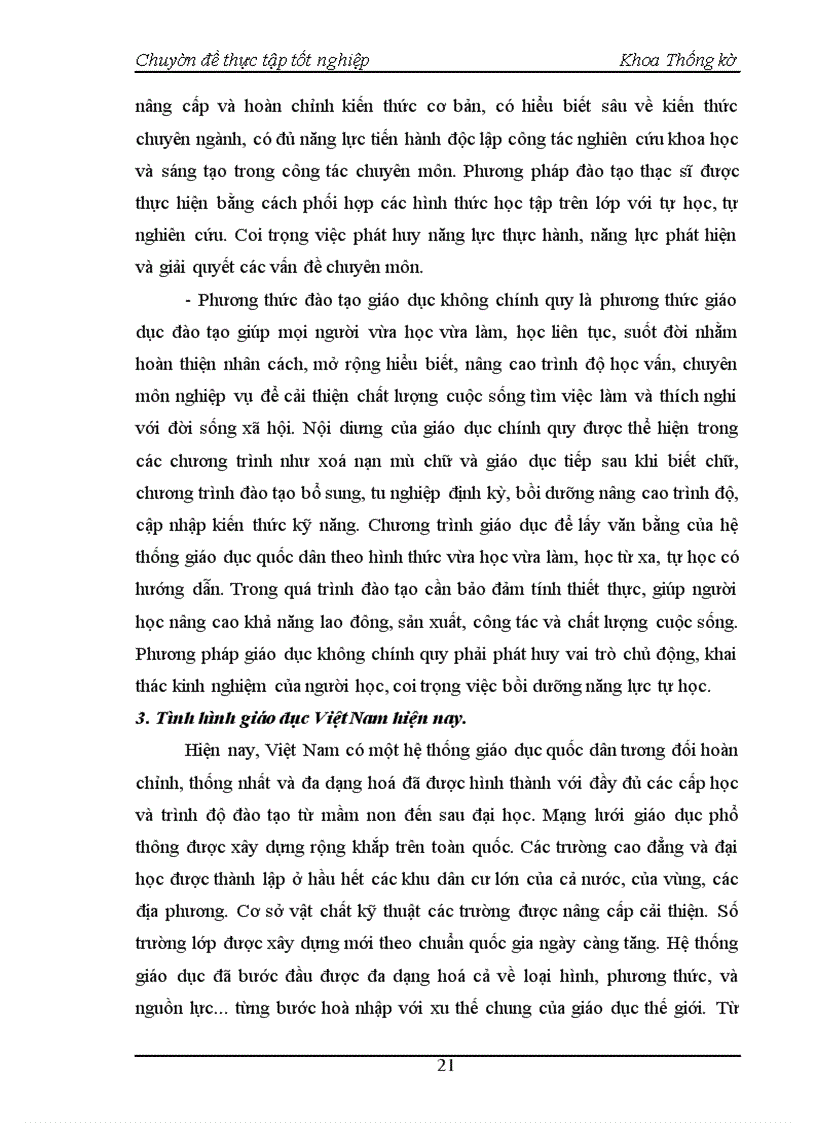 image for page Nghiên cứu thống kê tình hình giáo dục đào tạo Đại học chính quy tại trường Đại học Kinh tế quốc dân thời kỳ 1995 - 2004