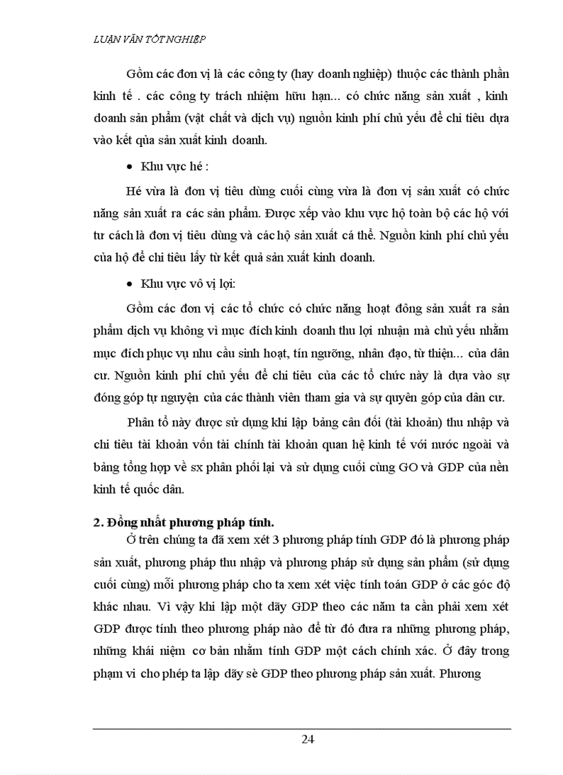 image for page Đặc điểm vận dụng các phương pháp thống kê để phân tích GDP