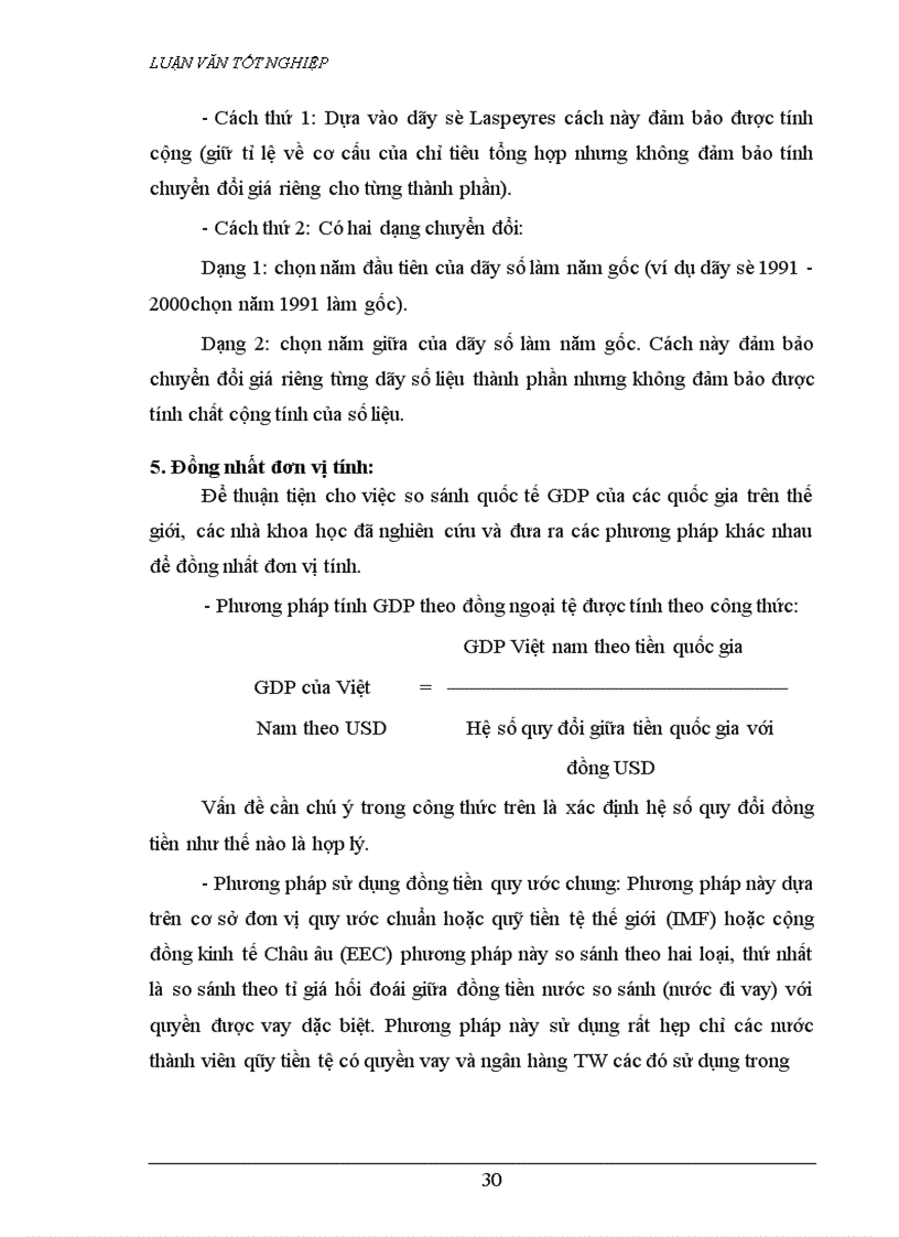 image for page Đặc điểm vận dụng các phương pháp thống kê để phân tích GDP