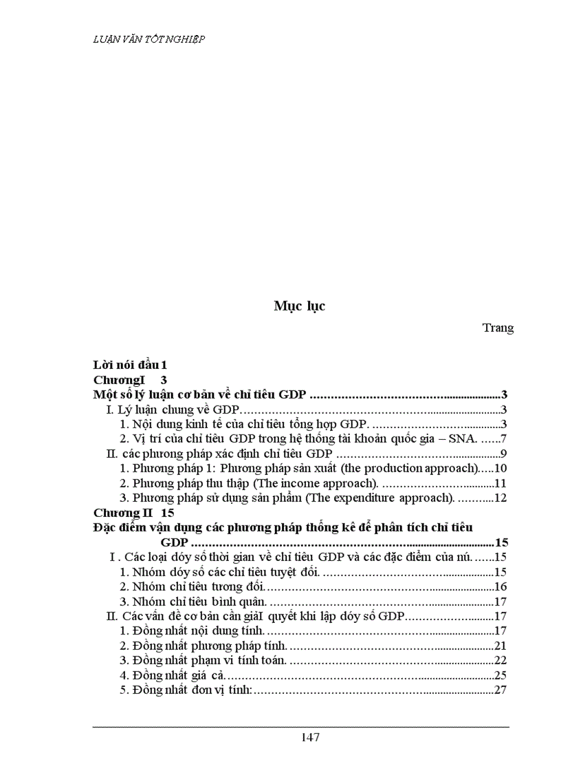 image for page Đặc điểm vận dụng các phương pháp thống kê để phân tích GDP