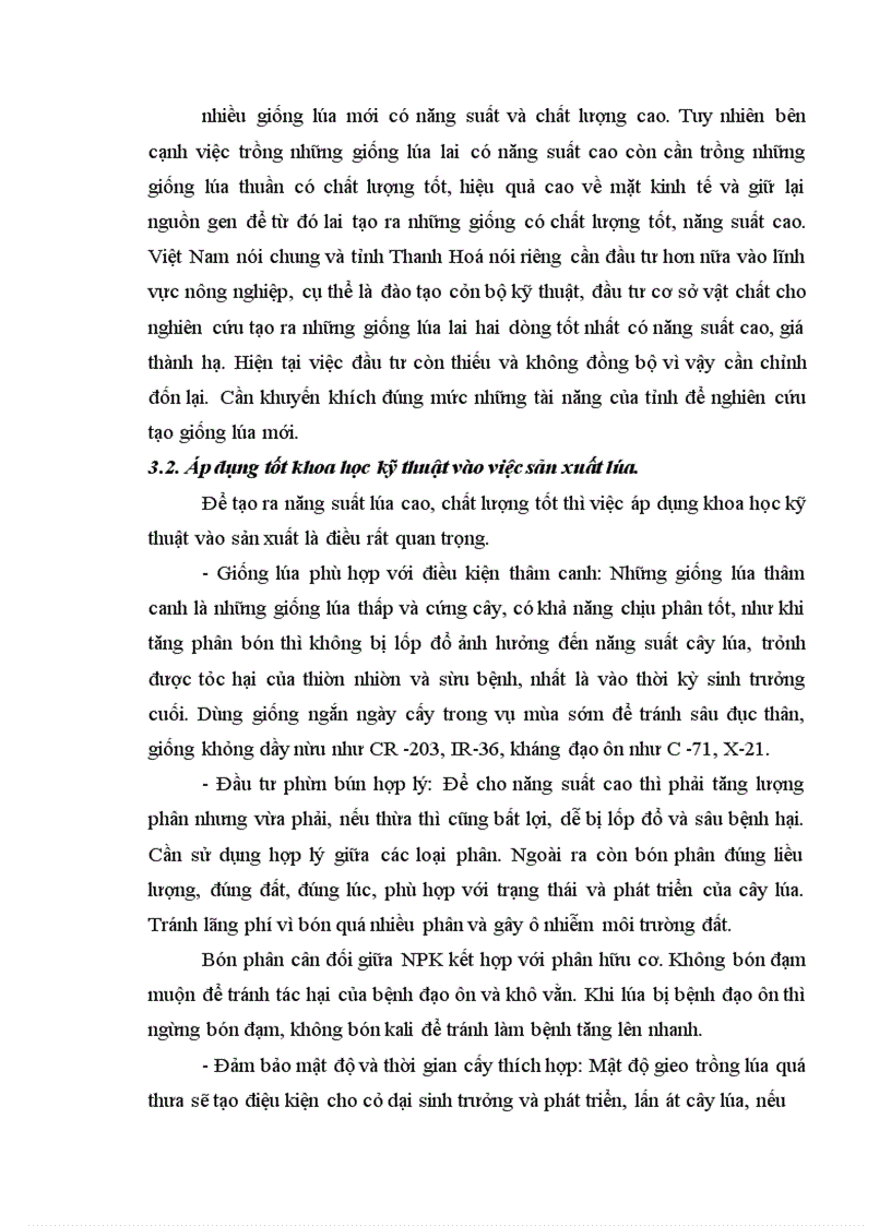 image for page Vận dụng một số phương pháp thống kê phân tích tình sản xuất lúa của tỉnh Thanh Hoá giai đoạn 1995-2005.