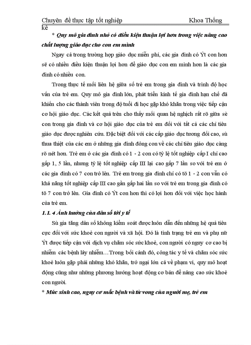 image for page Phân tích thống kê ảnh hưởng của mức sống dân cư đến mức sinh ở Việt Nam giai đoạn 1995-2004 làm chuyên đề thực tập của mình