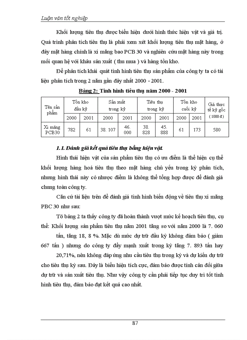 image for page Vận dụng một số phương pháp thống kê phân tích tình hình tiêu thụ sản phẩm của Công ty xi măng Hoà bình giai đoạn 1997 – 2001và dự đoán năm 2002