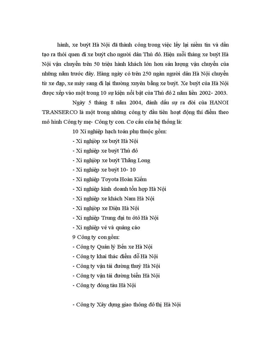 image for page Phân tích biến động các chỉ tiêu phản ánh hoạt động của hệ thống xe Buýt trên địa bàn Hà Nộ