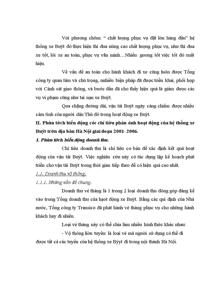 image for page Phân tích biến động các chỉ tiêu phản ánh hoạt động của hệ thống xe Buýt trên địa bàn Hà Nộ