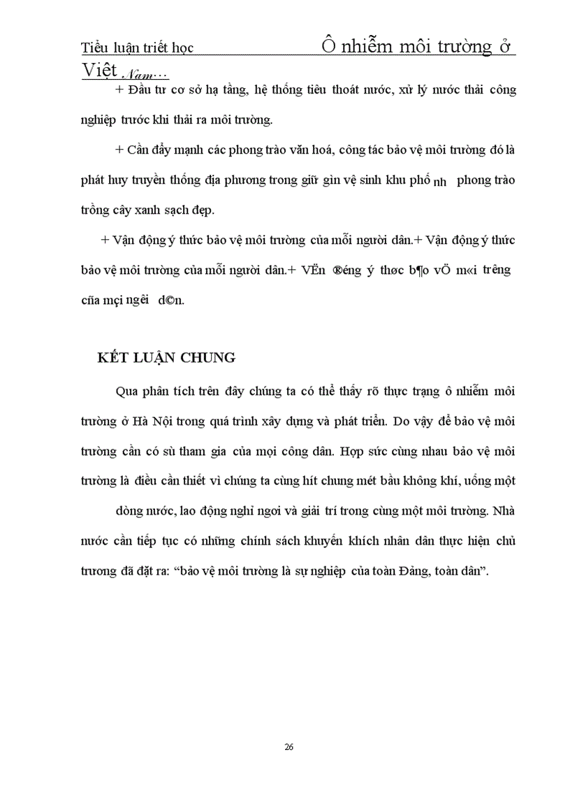 image for page Một số vấn đề của ô nhiễm môi trường ở Hà Nội và các biện pháp khắc phục