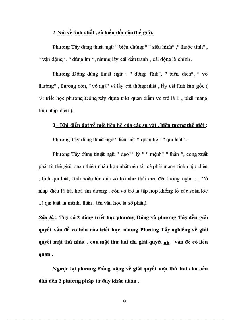 image for page Sự khác nhau căn bản giữa Triết học phương Đông và phương Tây.