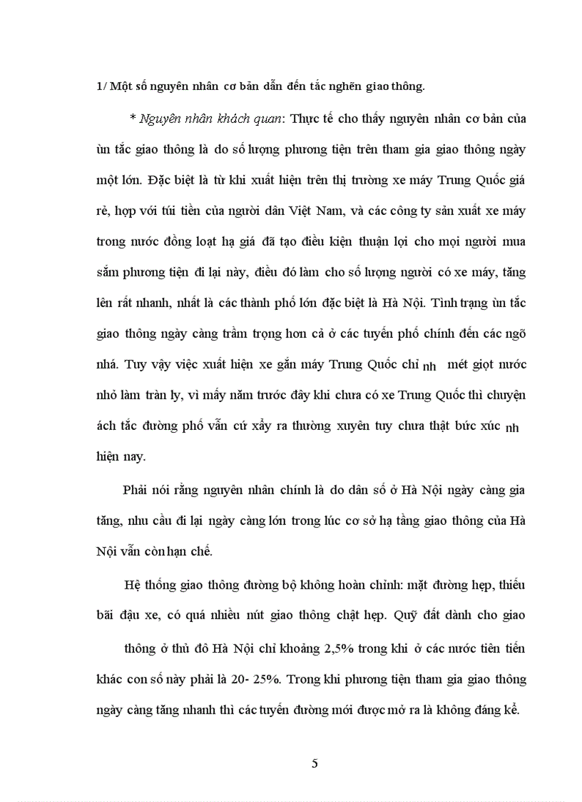 image for page Vận dụng cặp phạm trù nguyên nhân và kết quả để nói lên thực trạng của vấn đề tắc nghẽn giao thông thủ đô Hà Nội