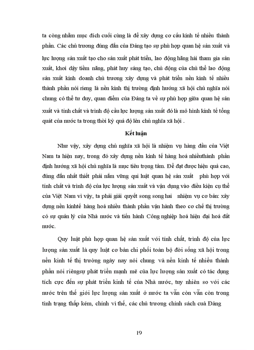 image for page Quy luật về sự phù hợp của quan hệ sản xuất với trình độ phát triển lực lượng sản xuất và sự nhận thức và sự vận dụng của quy luật này ở Việt Nam hiện nay