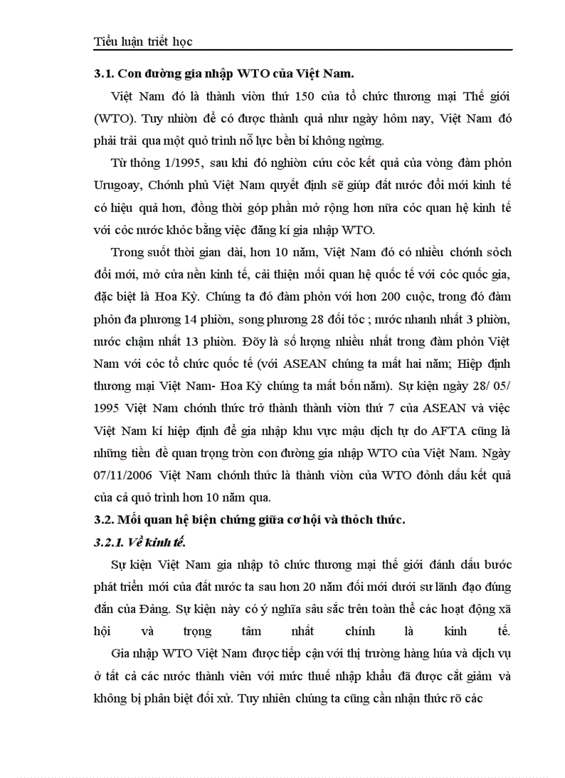 image for page Mâu thuẫn biện chứng với việc tìm hiểu những cơ hội và thách thức khi Việt Nam gia nhập vào tổ chức thương mại thế giới WTO