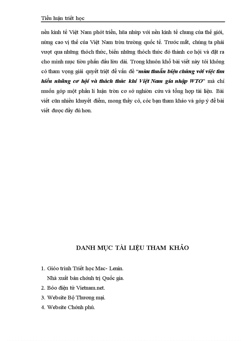 image for page Mâu thuẫn biện chứng với việc tìm hiểu những cơ hội và thách thức khi Việt Nam gia nhập vào tổ chức thương mại thế giới WTO