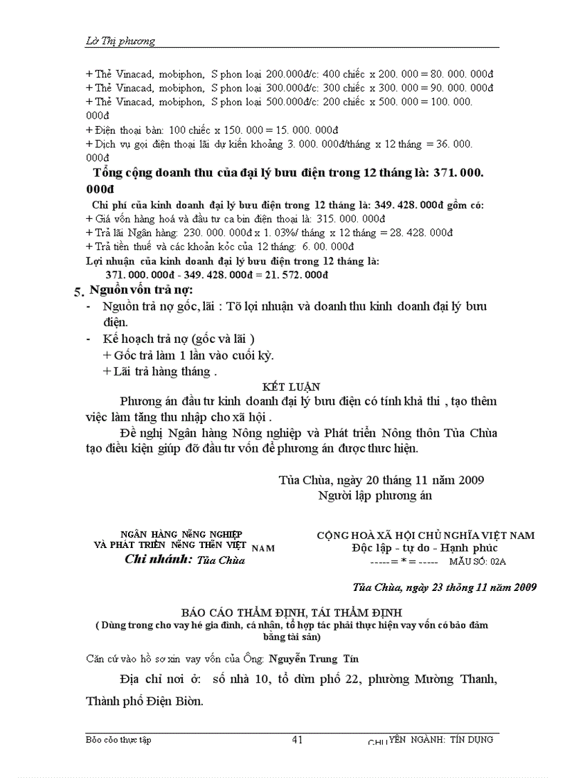 image for page Tình hình hoạt động kinh doanh tại NHNo & PTNT TỦA CHÙA